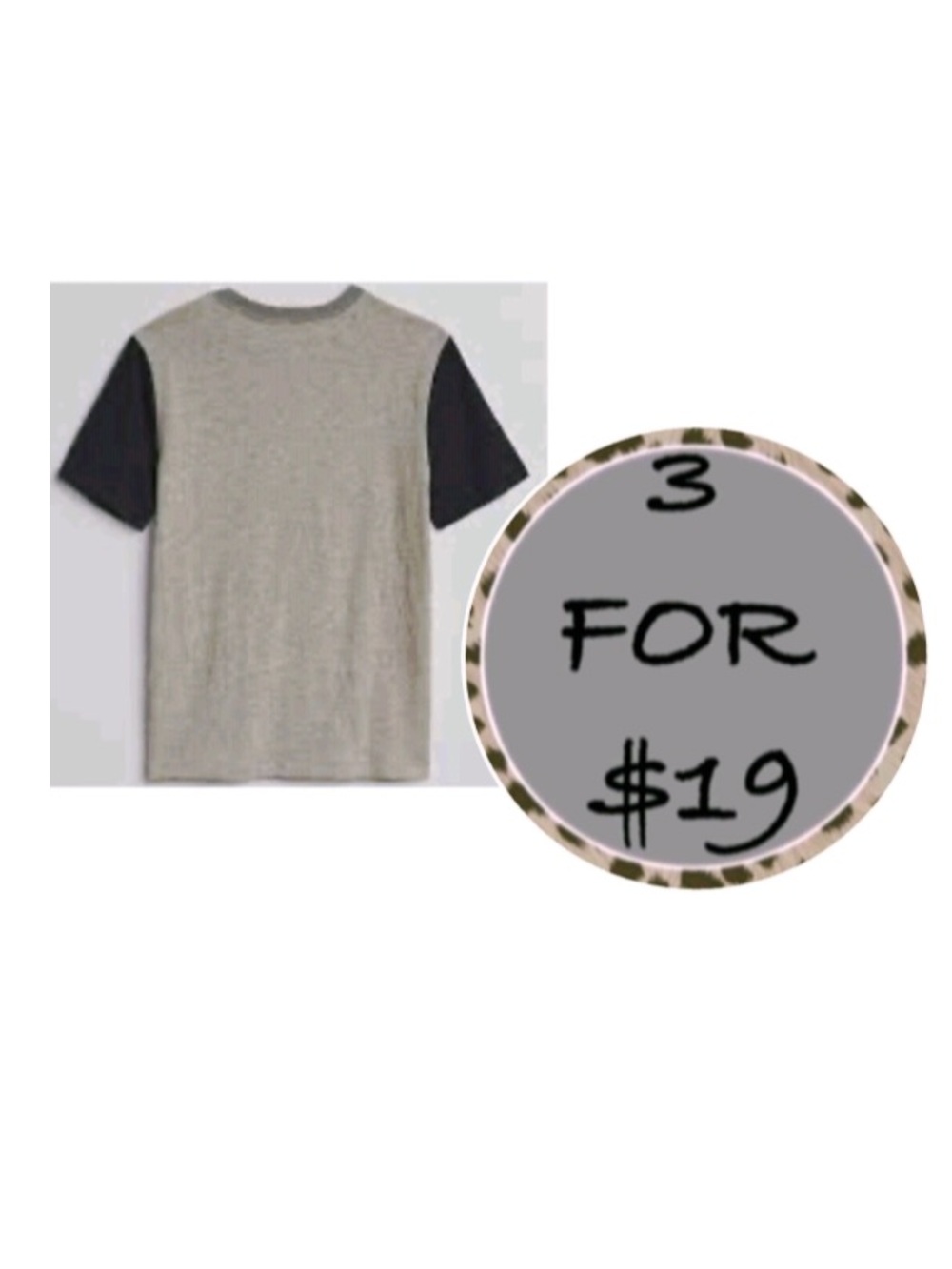 3/$19 Forever 21 Color block short sleeve T-shirt